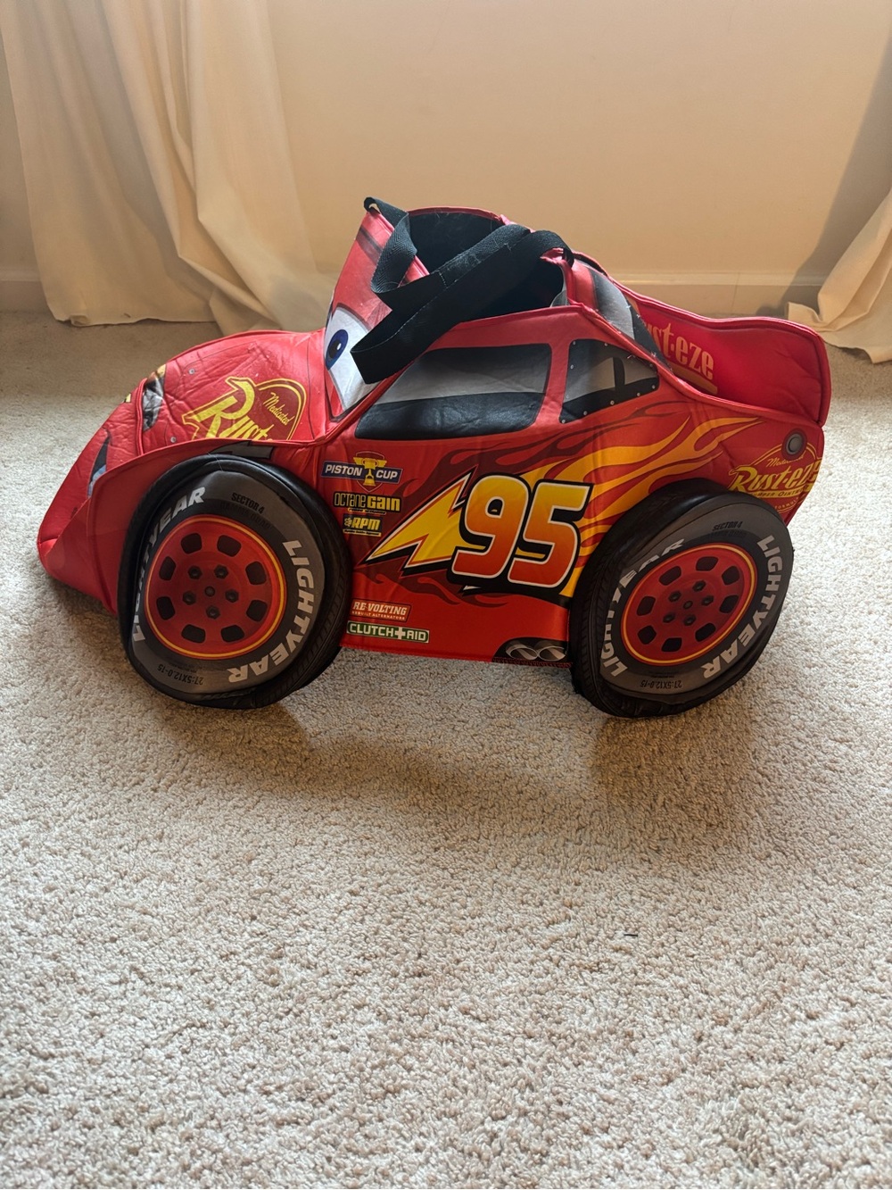 Disney Lightning McQueen Red and Black Kids Costume